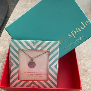 Kate Spade Rose Gold "A" Initial Necklace